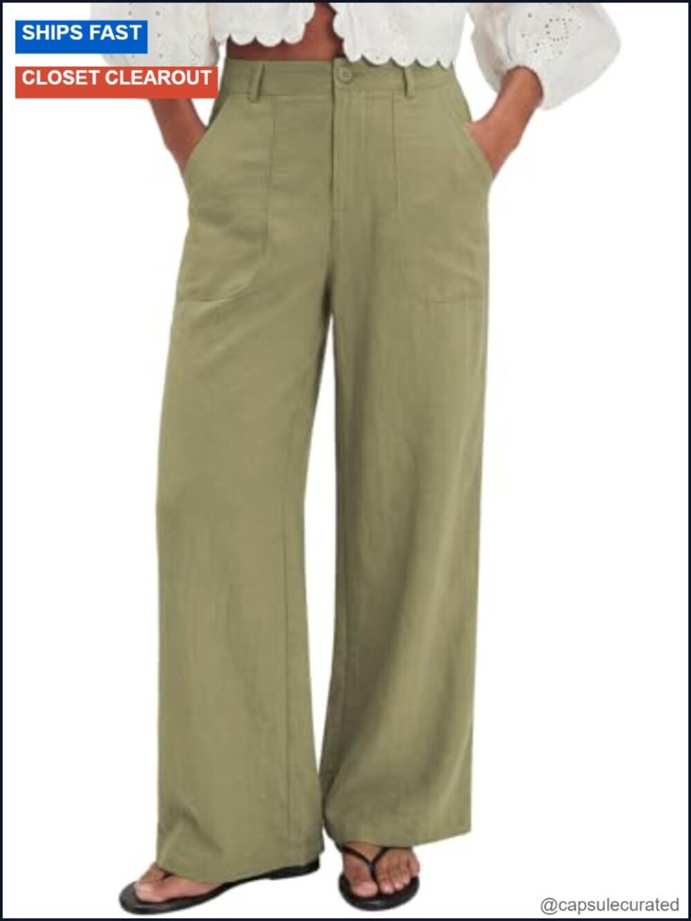 High Waist Wide Leg Palazzo Pants Summer Casual Trousers Travel Beach Vacation